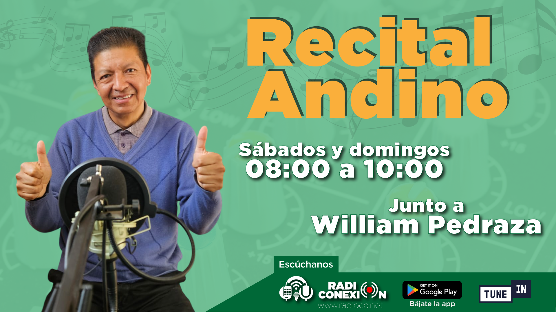 Recital Andino Sábados y Domingos 8 AM.